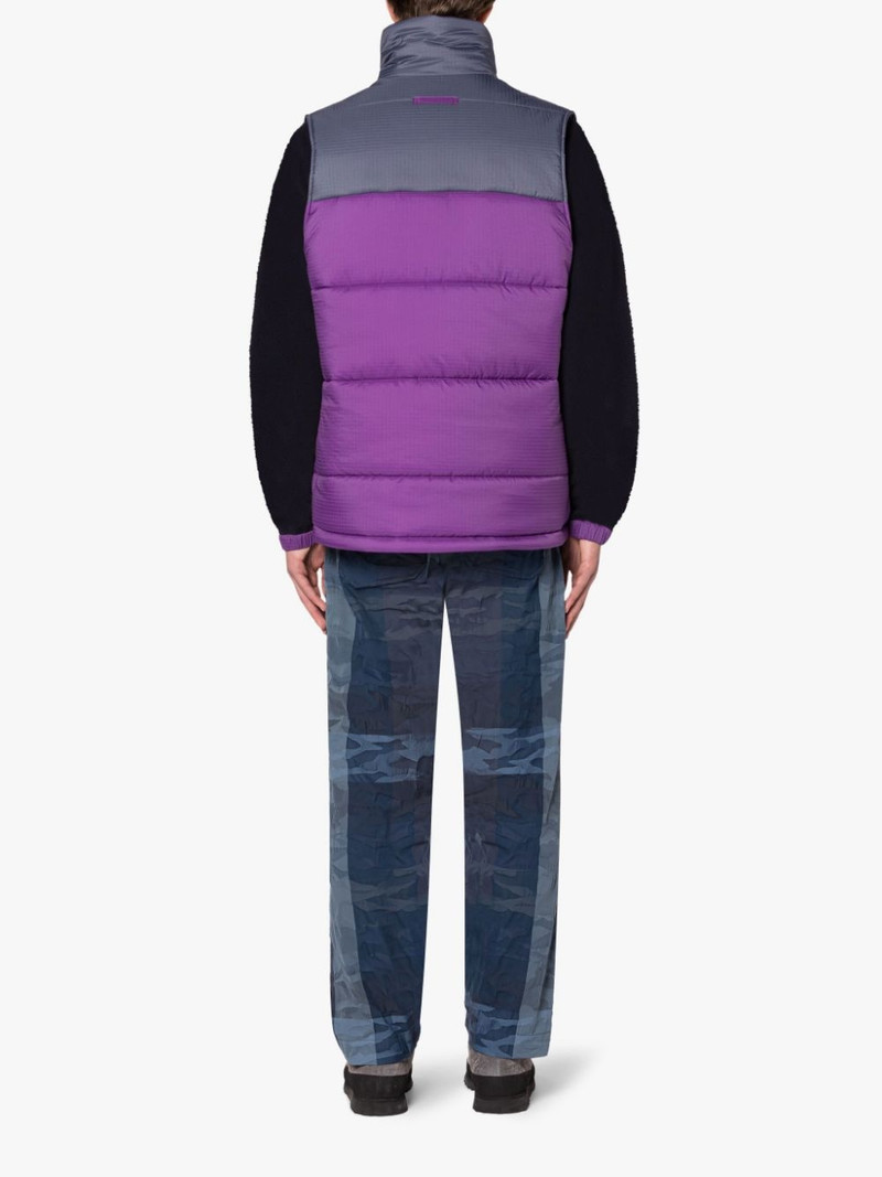 CONTRAST PURPLE & NAVY NYLON GILET 3