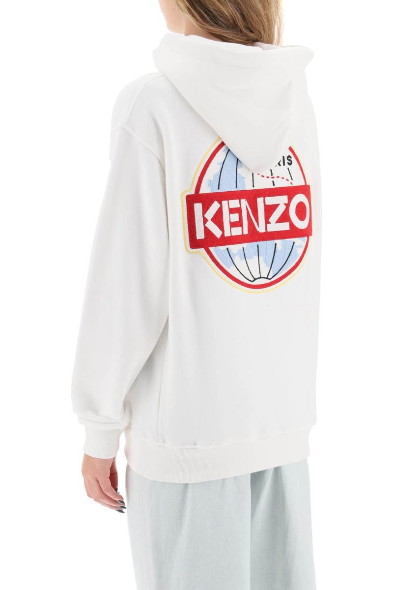 KENZO WORLD EMBROIDERED HOODIE - 3