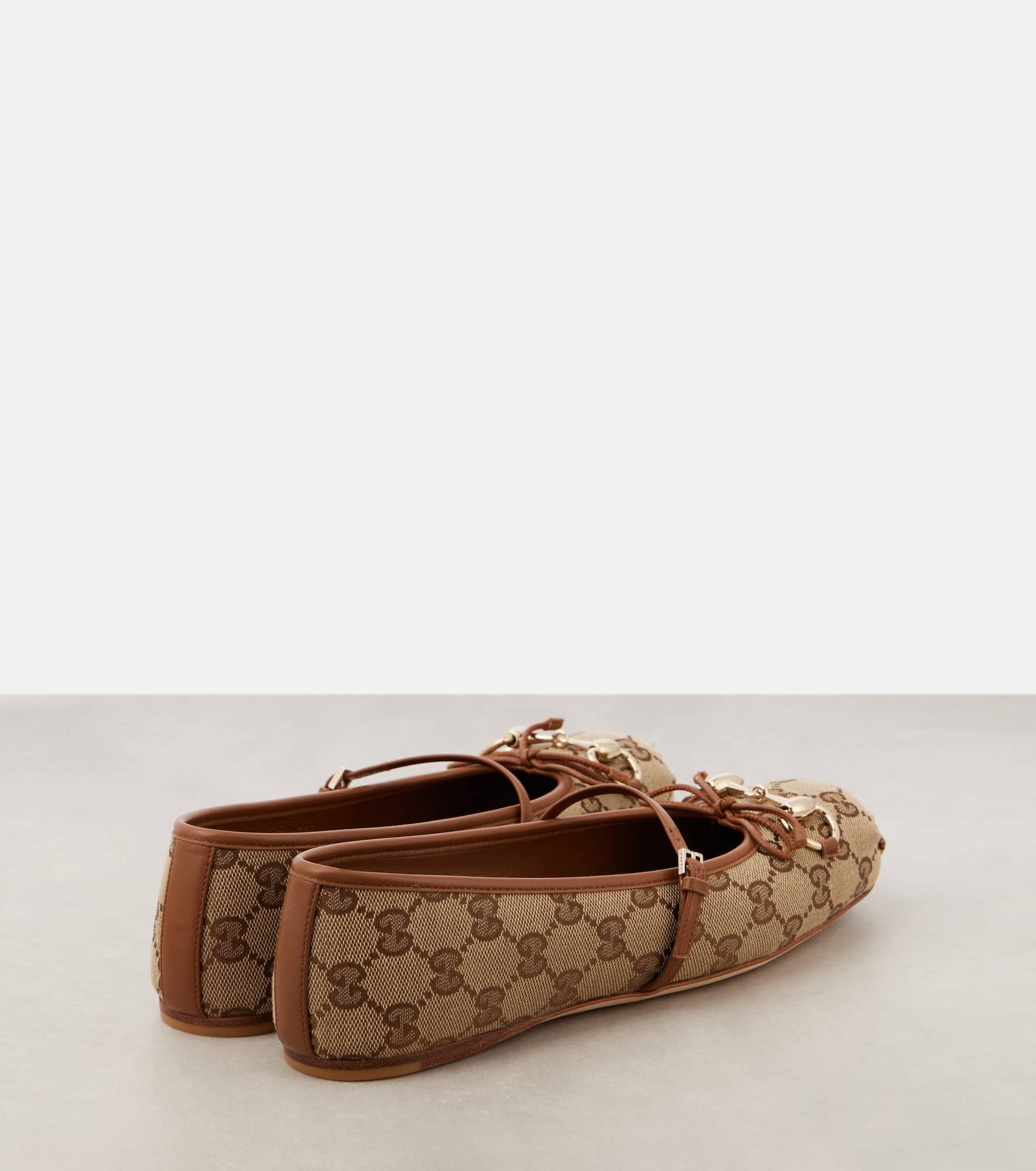 Horsebit canvas ballet flats - 2