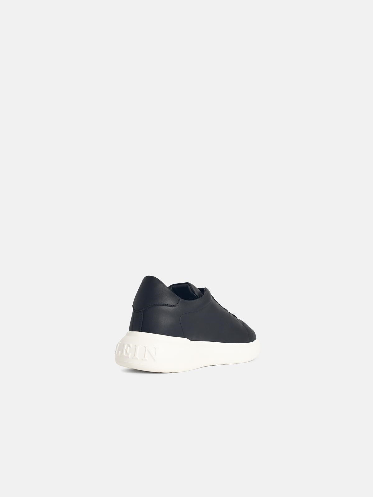'LO-TOP' BLACK LEATHER SNEAKERS - 3