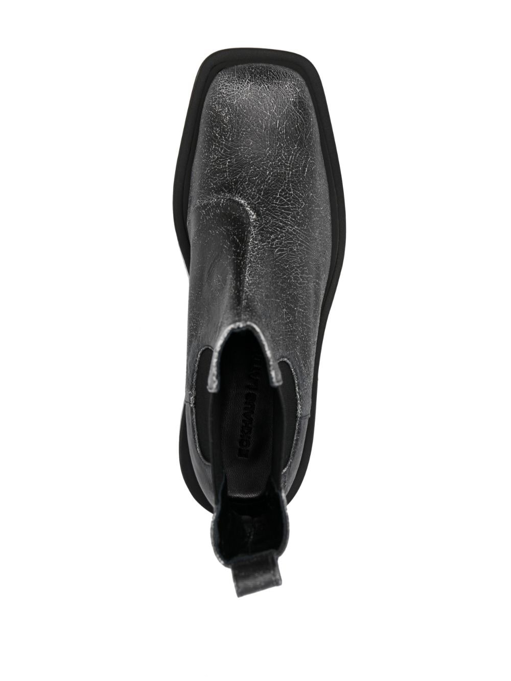 Mike cracked-effect leather boots - 4