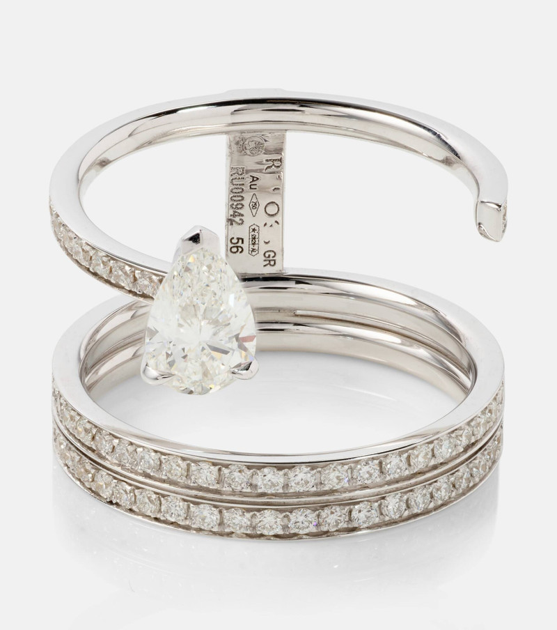Serti Sur Vide 18kt white gold ring with diamonds 1