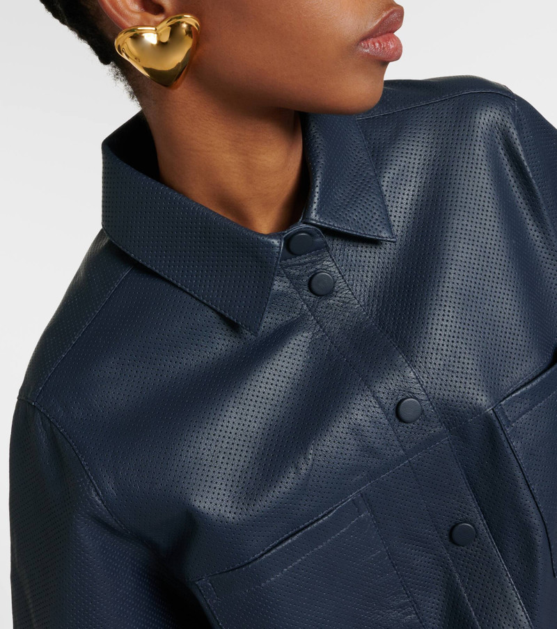 Oversized leather shirt 5
