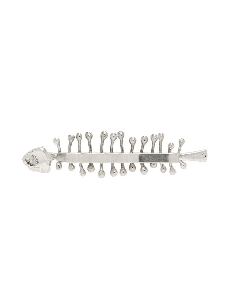 ALIGHIERI Silver 'The Skeleton of the Self Barrette' Hair Pin outlook