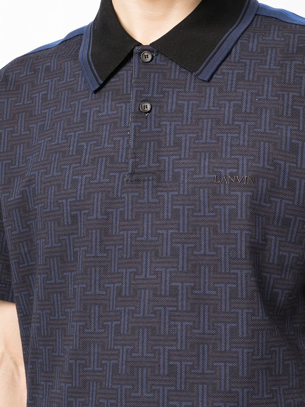 JL Maze-print polo shirt - 5