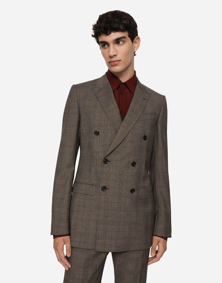 Double-breasted glen plaid Martini-fit suit - 4