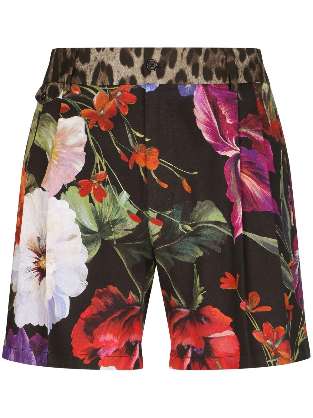 multi-print tailored shorts - 1