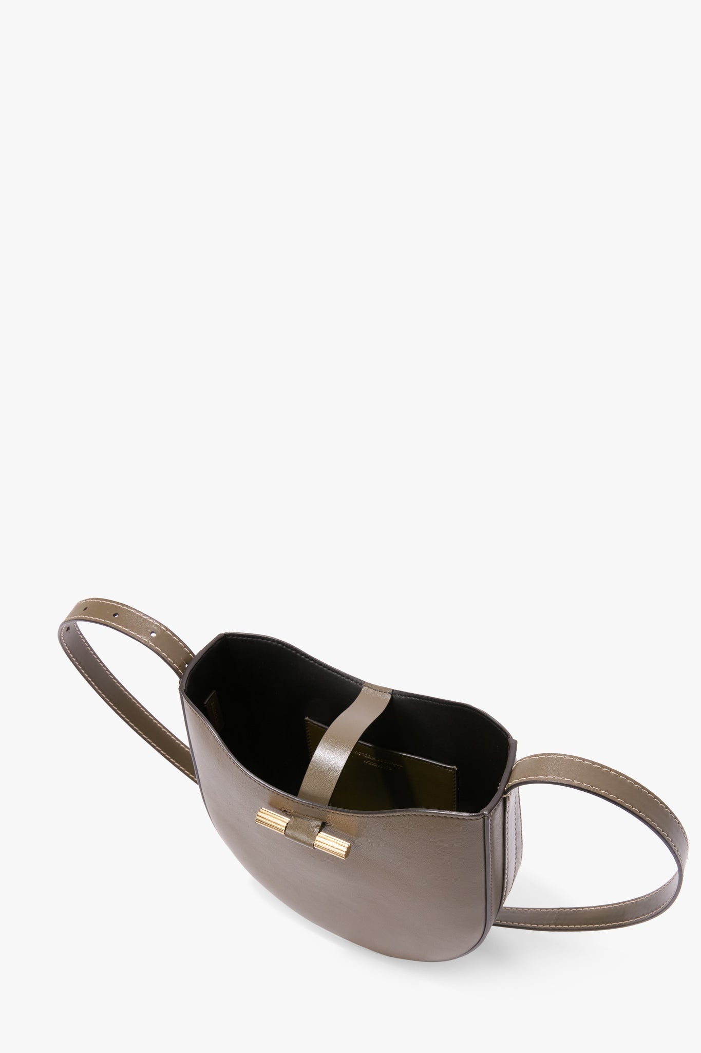 Dia Crossbody Bag In Dark Khaki Smooth Leather - 7