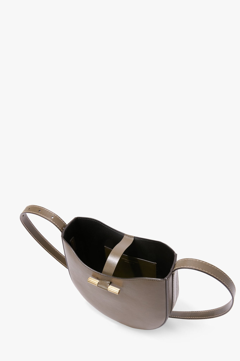 Dia Crossbody Bag In Dark Khaki Smooth Leather 7