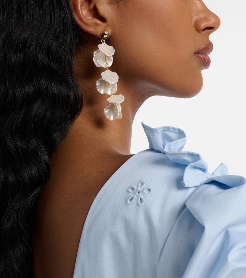 Tiered faux pearl-embellished earrings 6