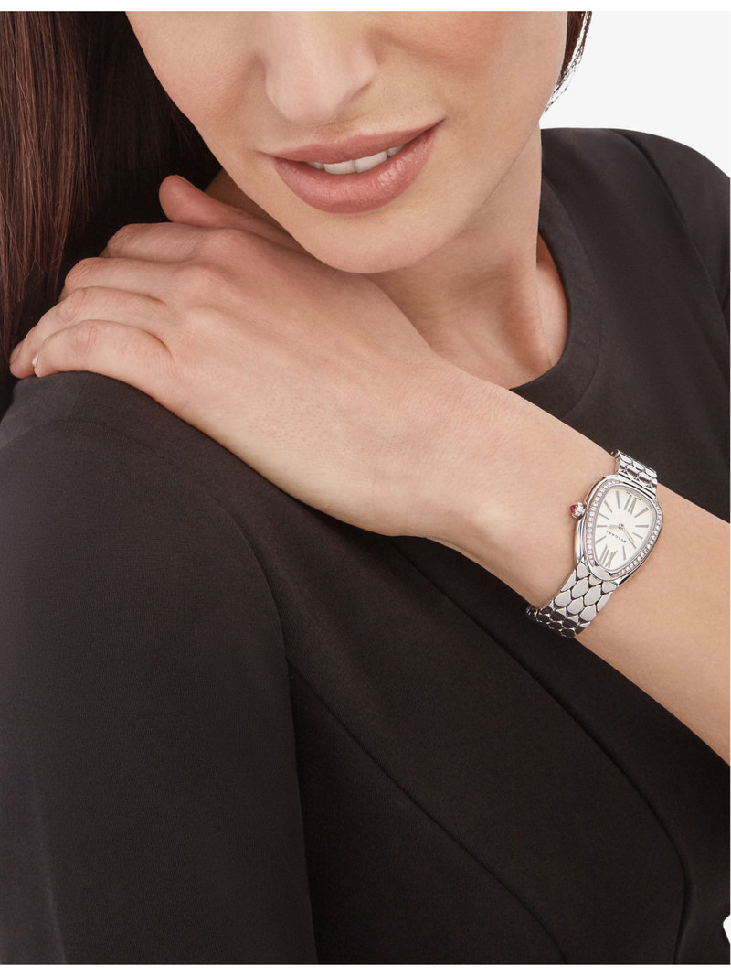 103361 Serpenti Seduttori stainless steel and diamond quartz watch 4