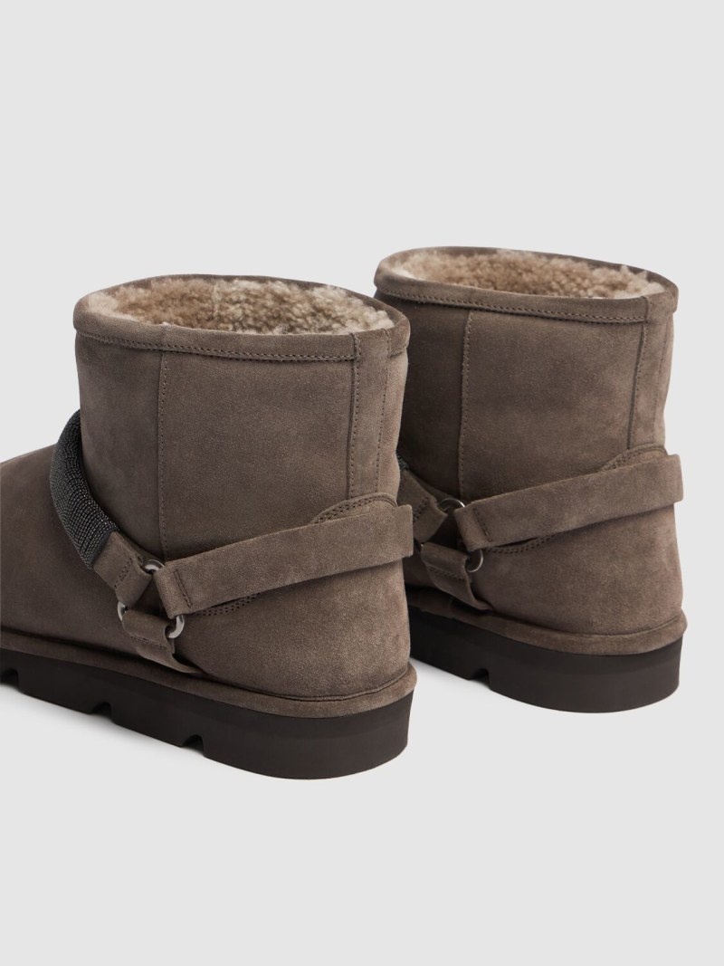 20mm Suede & shearling ankle boots - 4