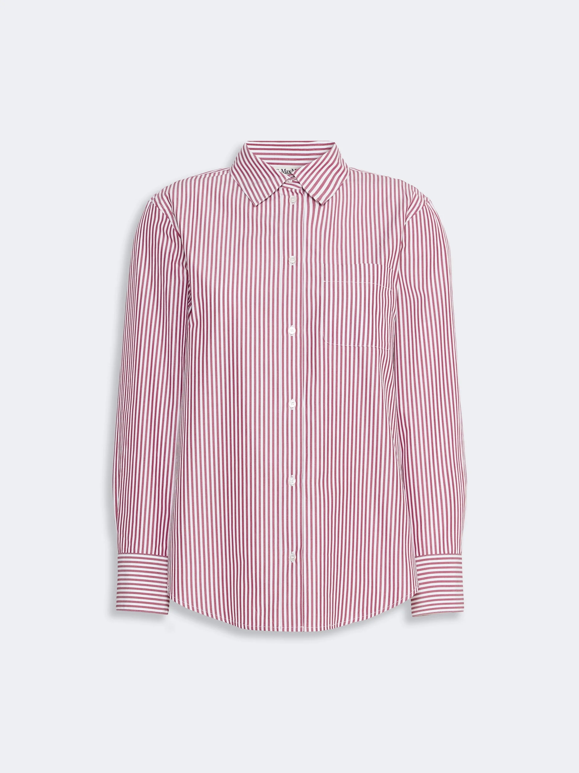 ANTHEA Classic cotton shirt - BORDEAUX - 1