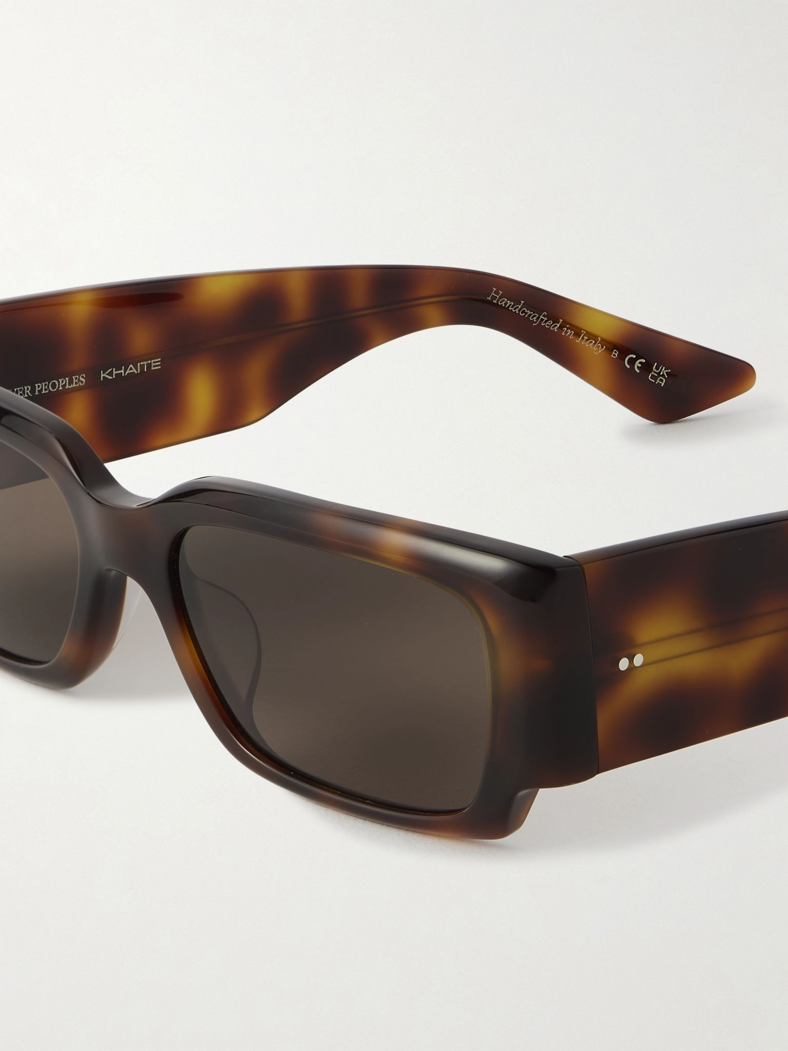+ KHAITE 1995c square-frame acetate sunglasses Brown - 4