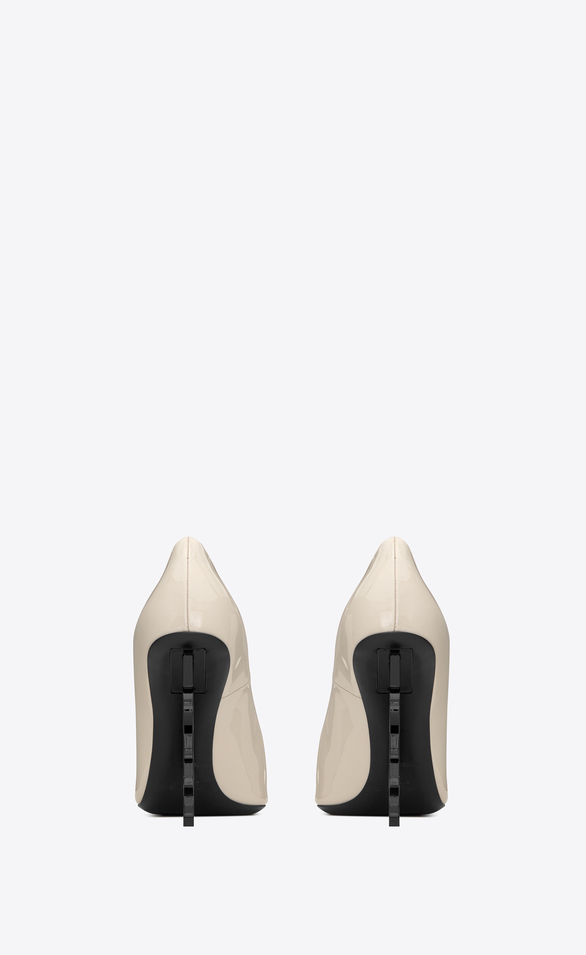 opyum pumps with black heel in patent leather - 3