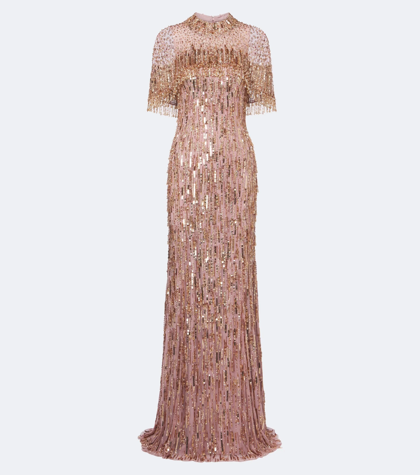 Leia caped embellished gown - 1