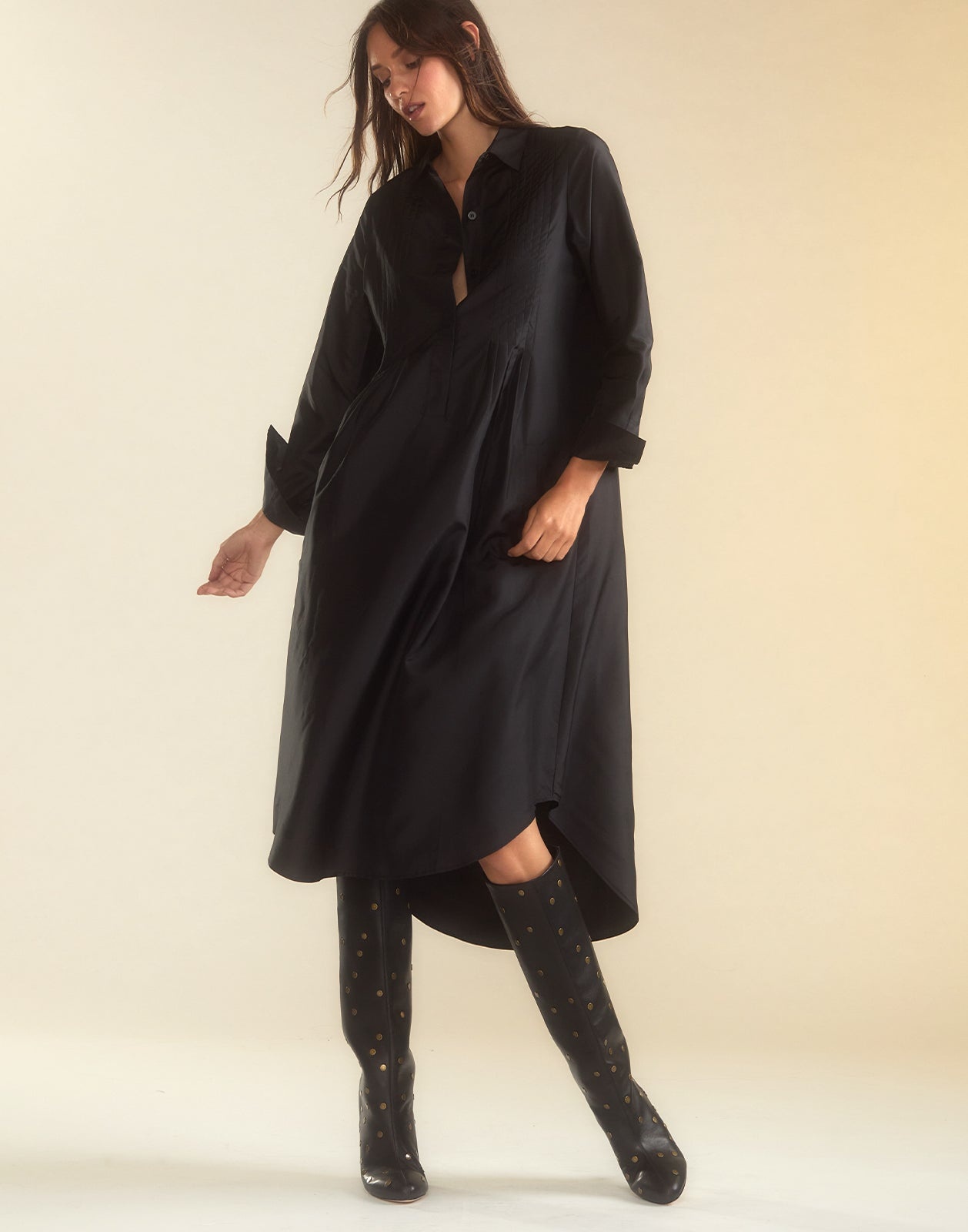 Undercover Silk Taffeta Shirt Dress - 2