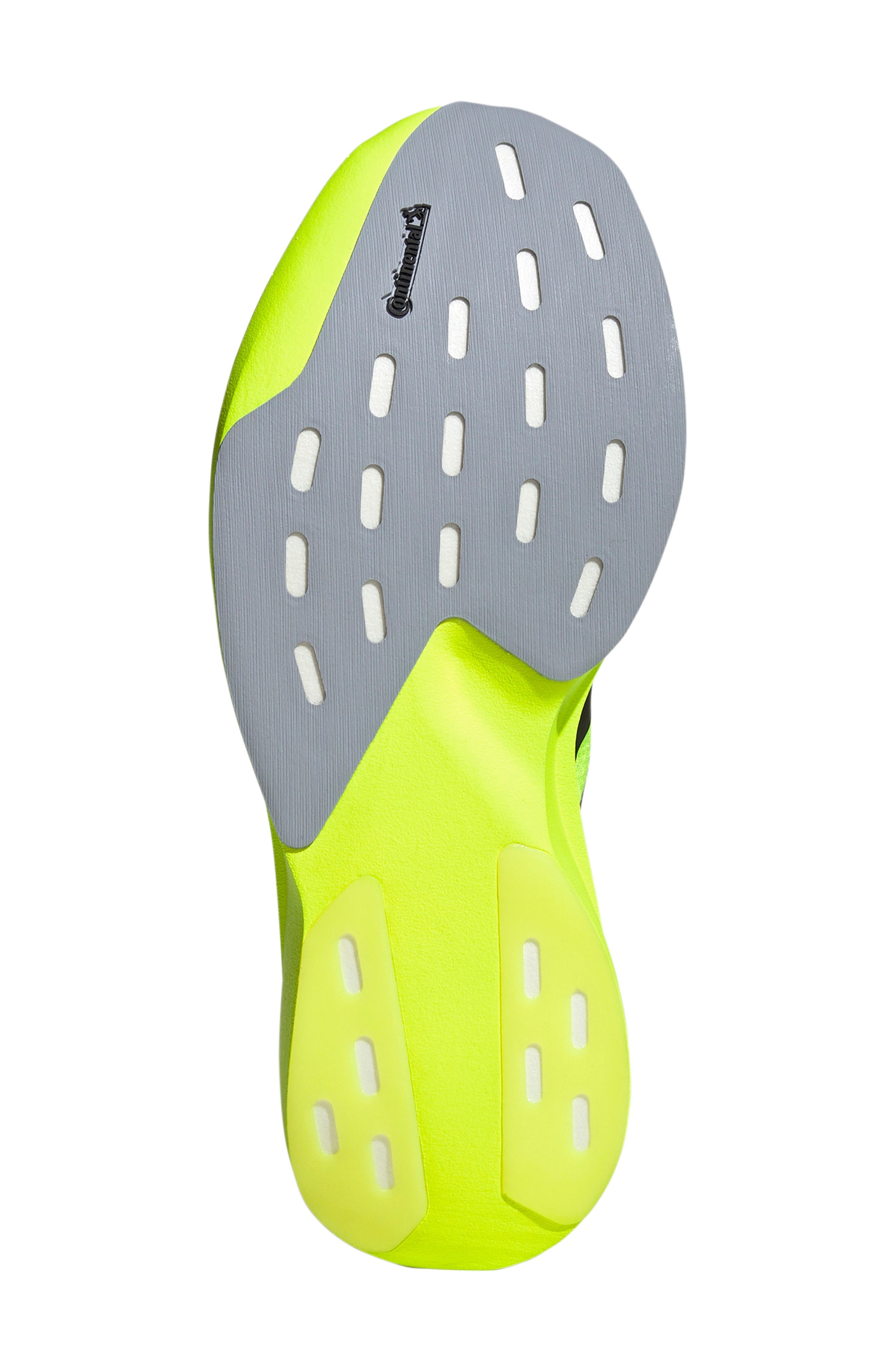 adidas Gender Inclusive Adizero Evo SL Running Shoe in Lemon/Black/Matte Silver at Nordstrom - 5