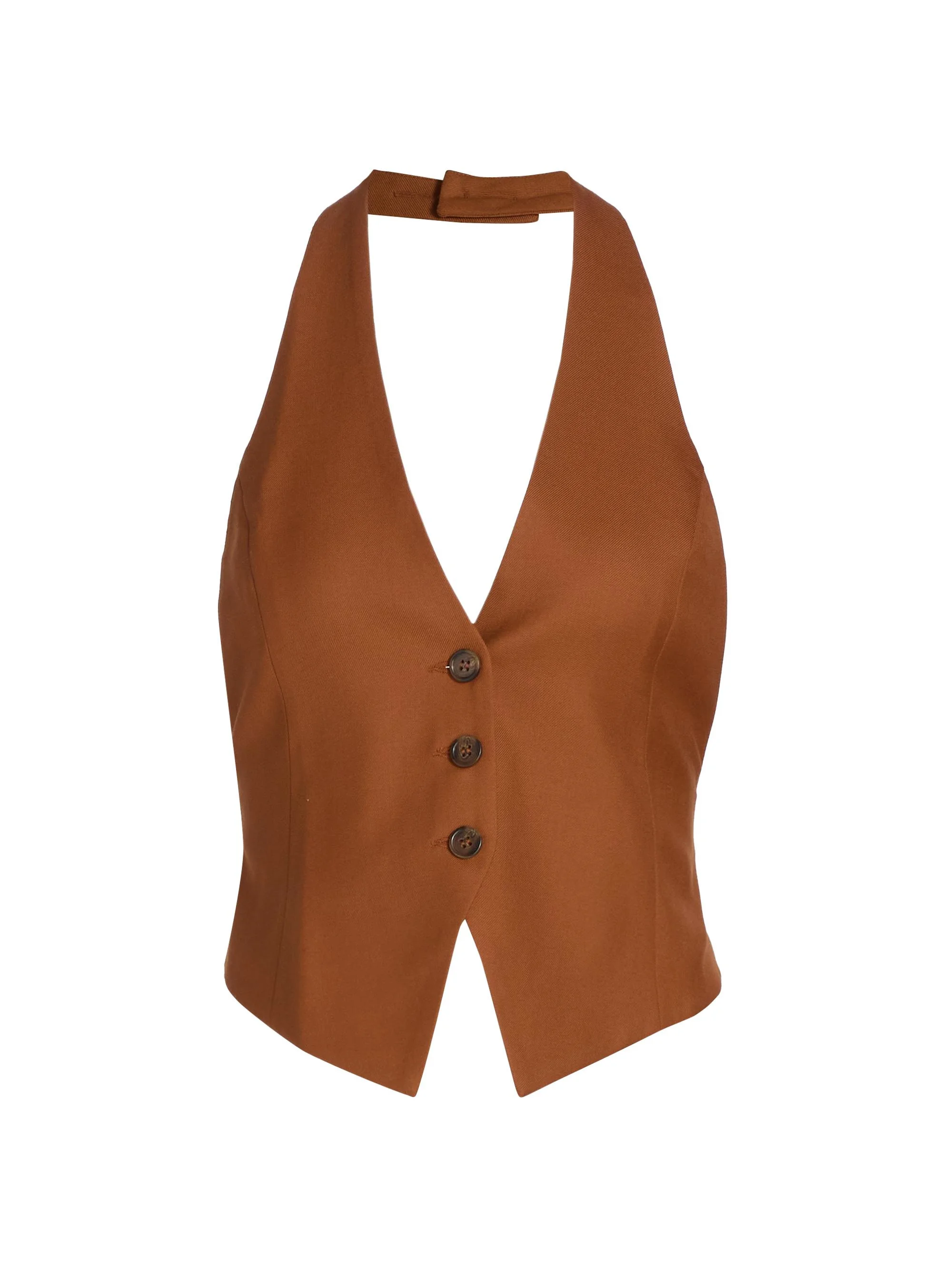 Women's Lido Wool-Blend Vest - Rust - 1