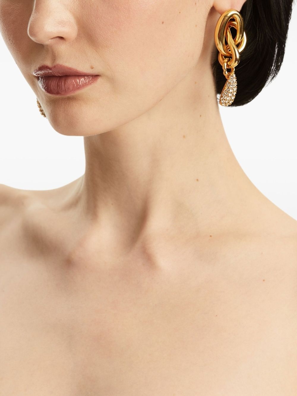 crystal-embellished earrings - 2