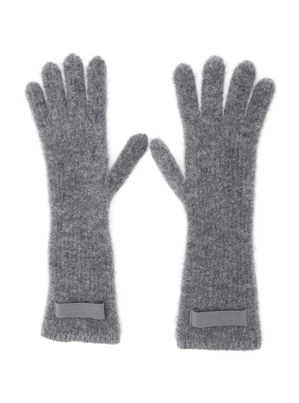 Jacquemus Women 'Les Gants Gros Grain' Grey Gloves With Logo Patch On The Front In Wool Blend Woman - 1