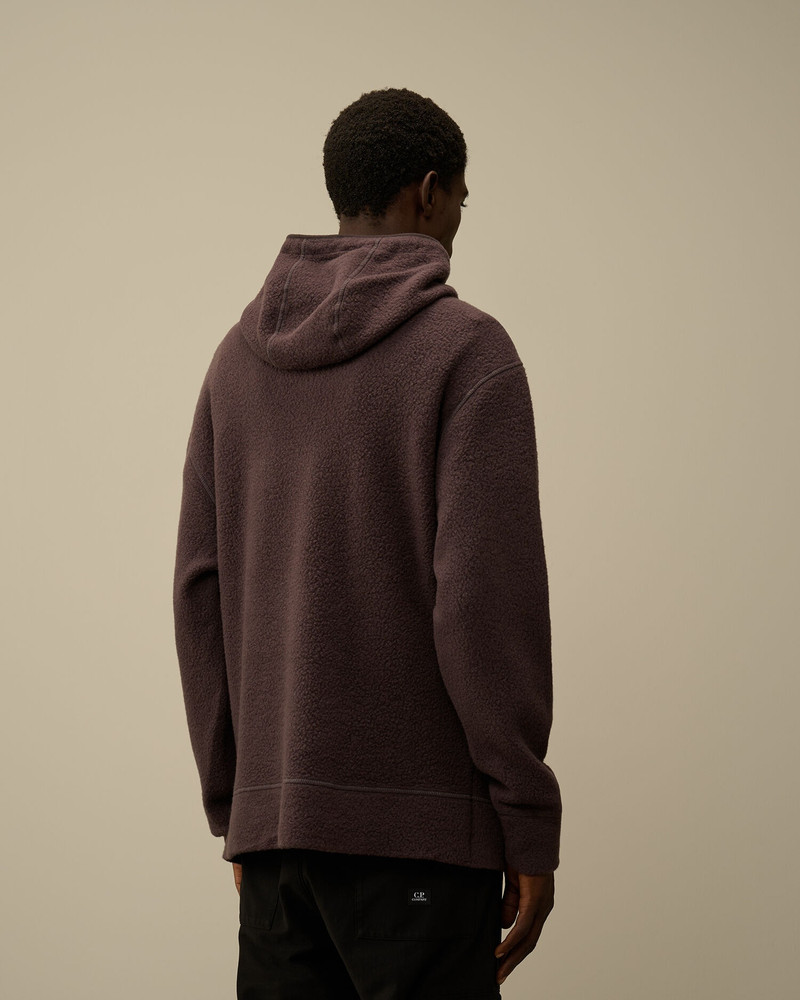 Wool Polar Fleece Hooded Sweatshirt 3