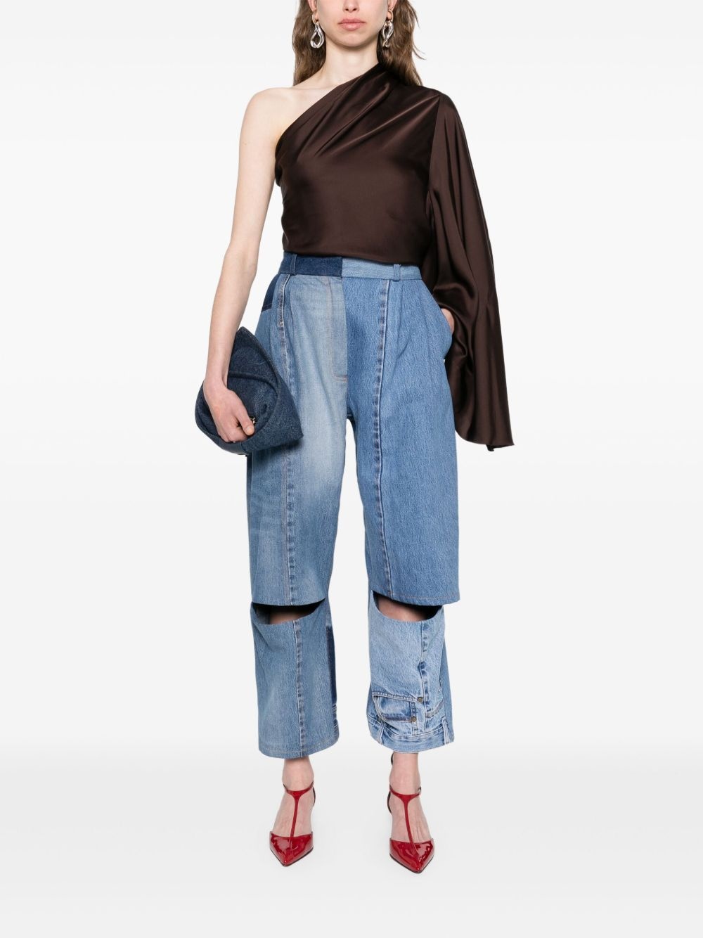 cut-out detail jeans - 2