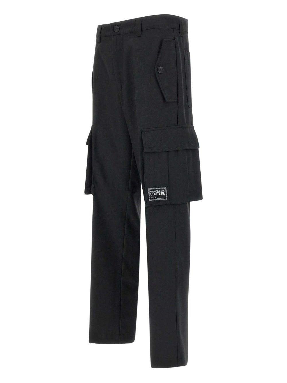logo-patch tailored pants - 3