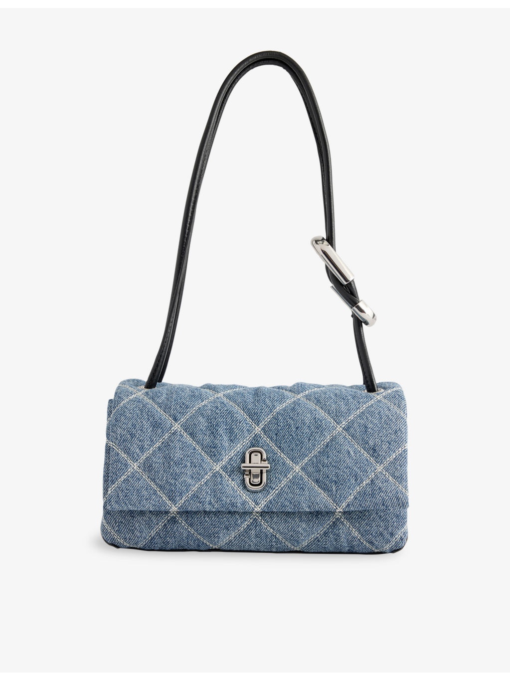 The Quilted Mini Denim Shoulder Bag - 1