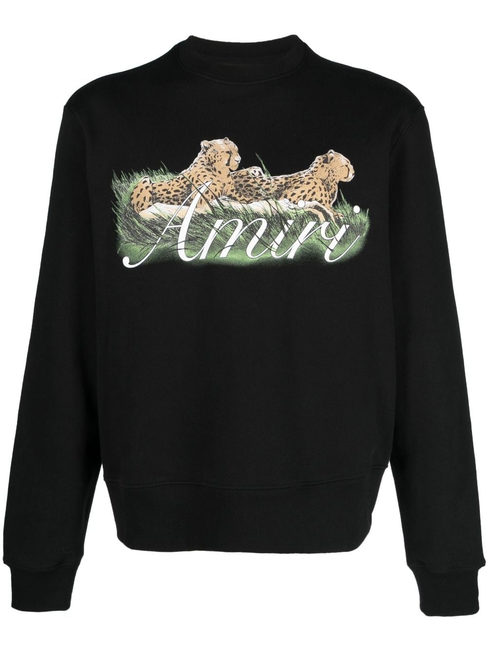 cheetah-print sweatshirt - 1