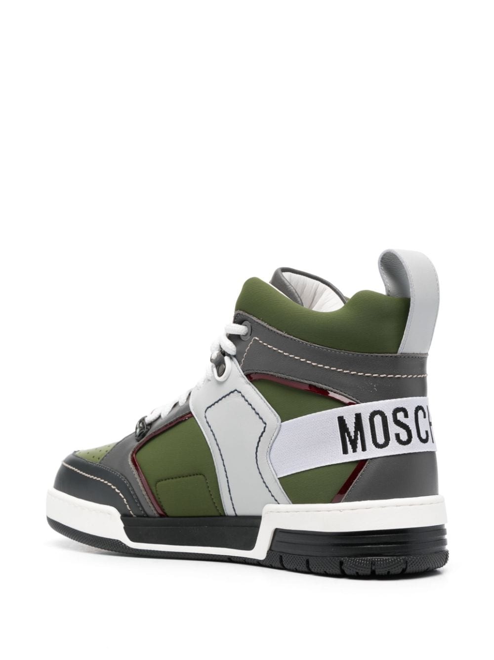 colour-block high-top sneakers - 3