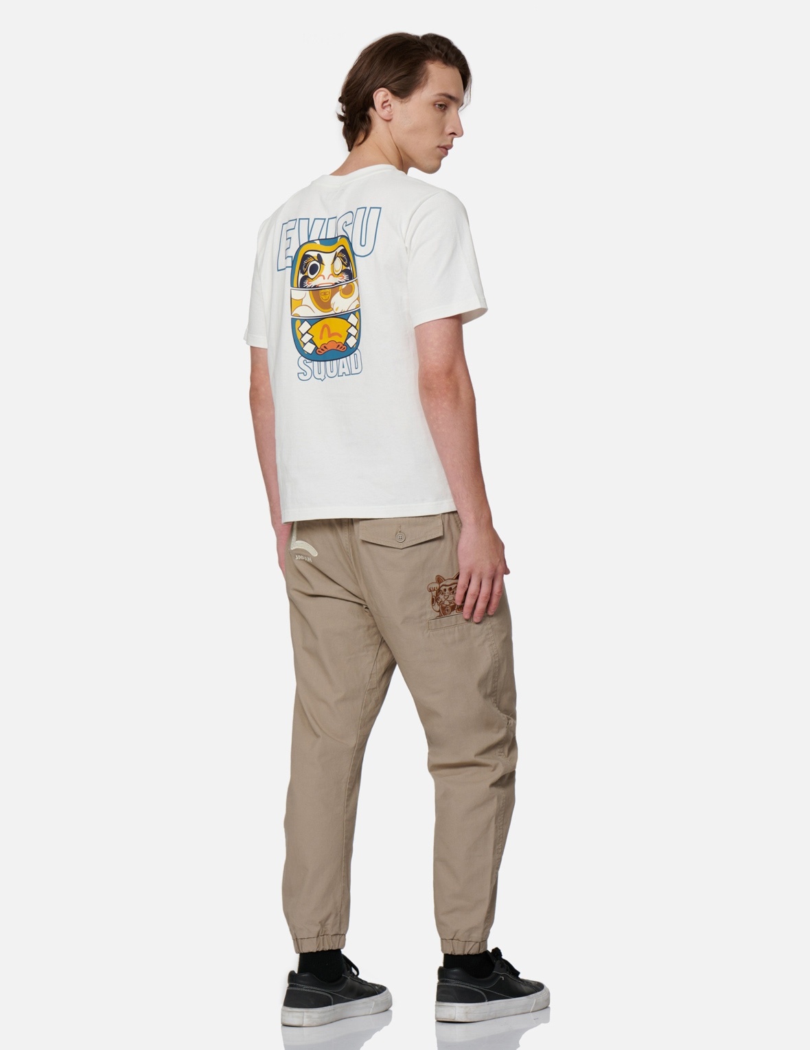 SEAGULL AND FORTUNE CAT EMBROIDERY TROUSERS - 3