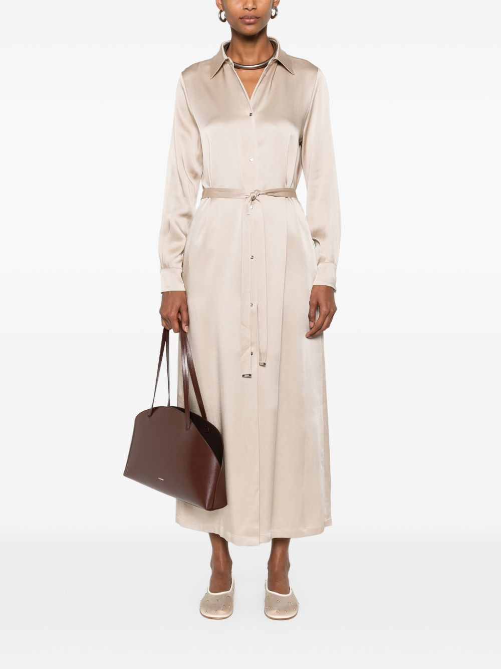 satin shirt dress - 2