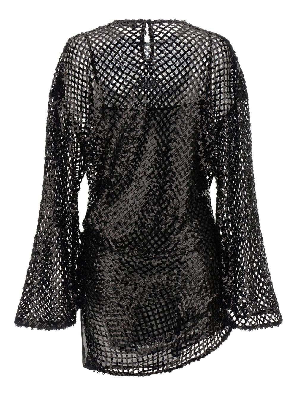 sequinned-mesh mini dress - 2