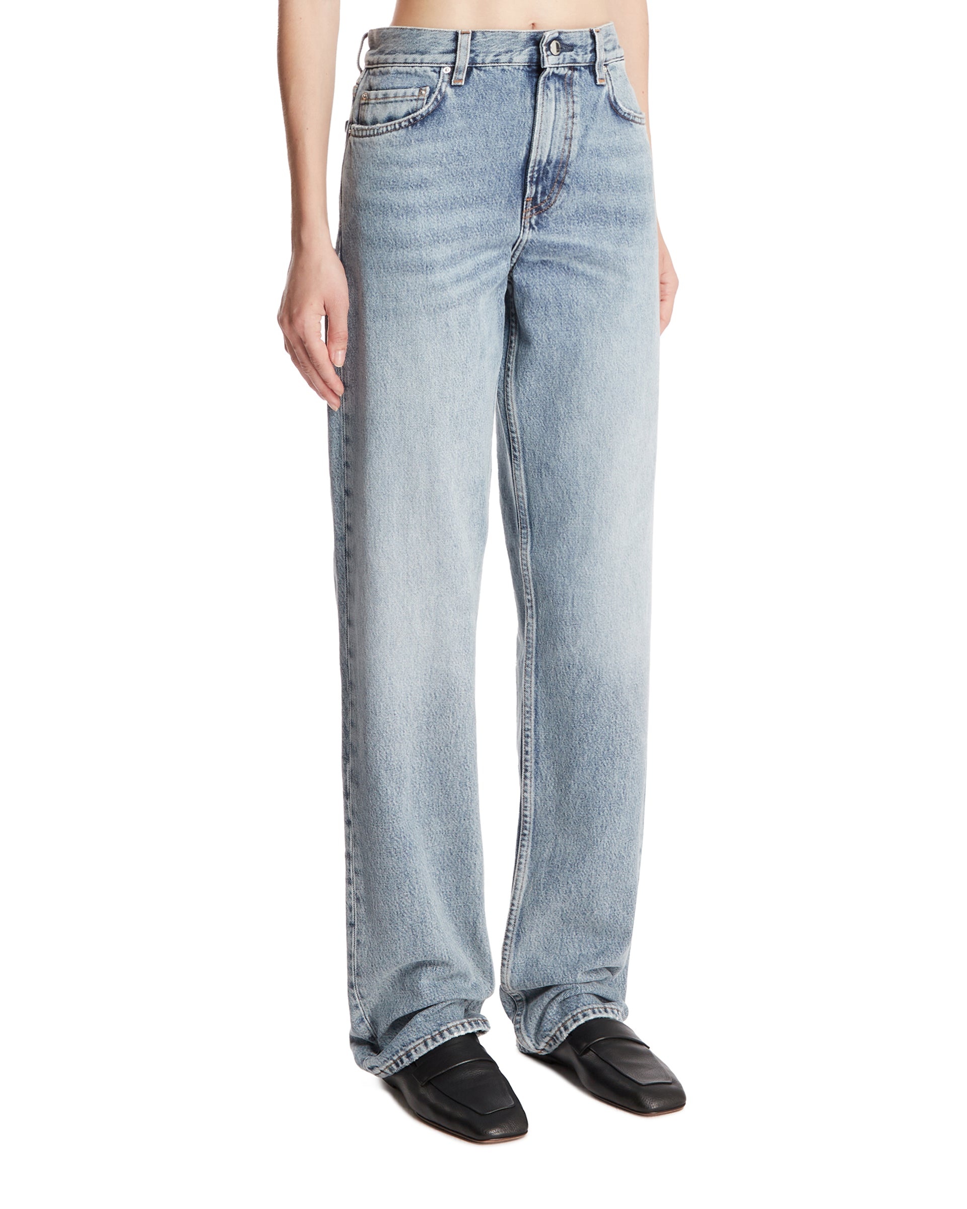 Blue Low Straight Jeans - 4