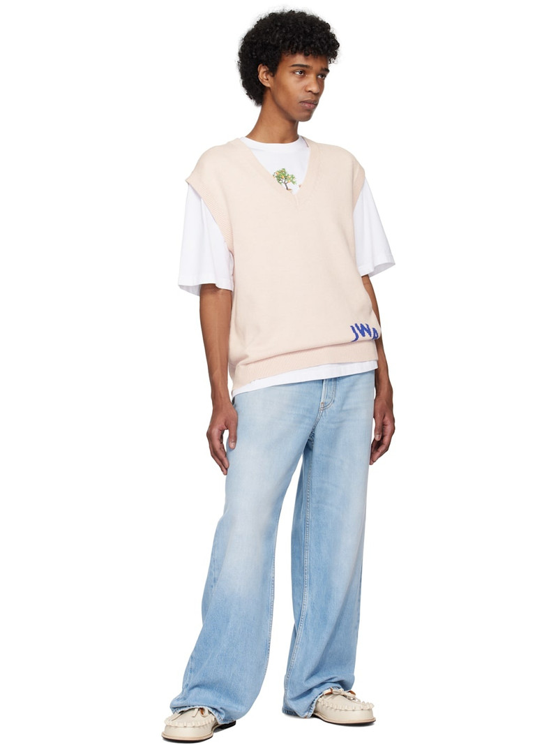 JW Anderson Pink 'JWA' V-Neck Vest outlook