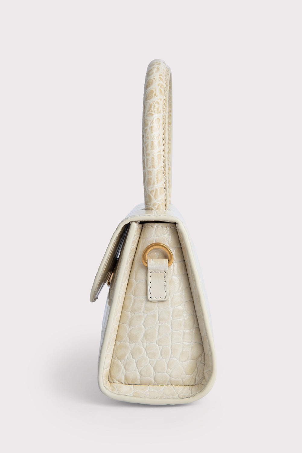 MINI CREAM CROCO EMBOSSED LEATHER - 4