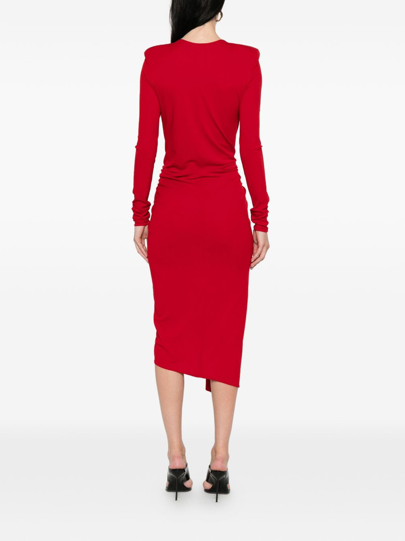 V-neck knotted midi dress 4