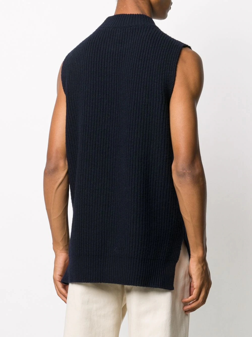 ribbed sweater vest - 4