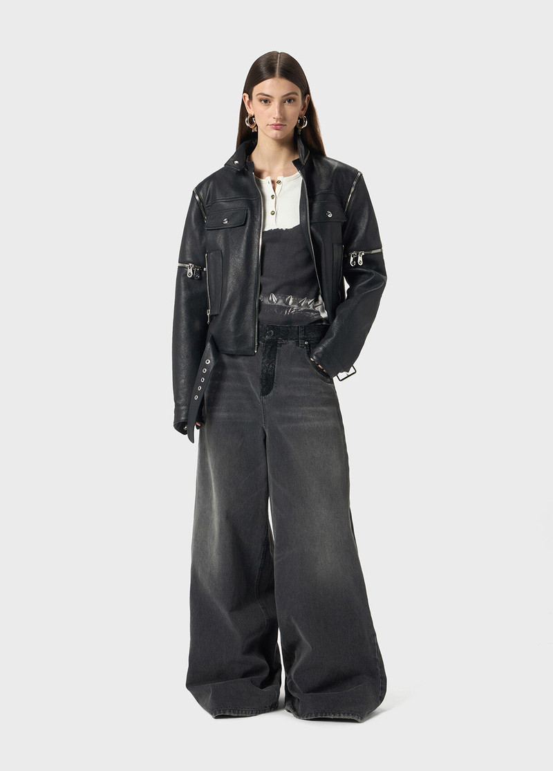 SUPERWIDE-LEG JEANS WITH LACE DETAILS 5