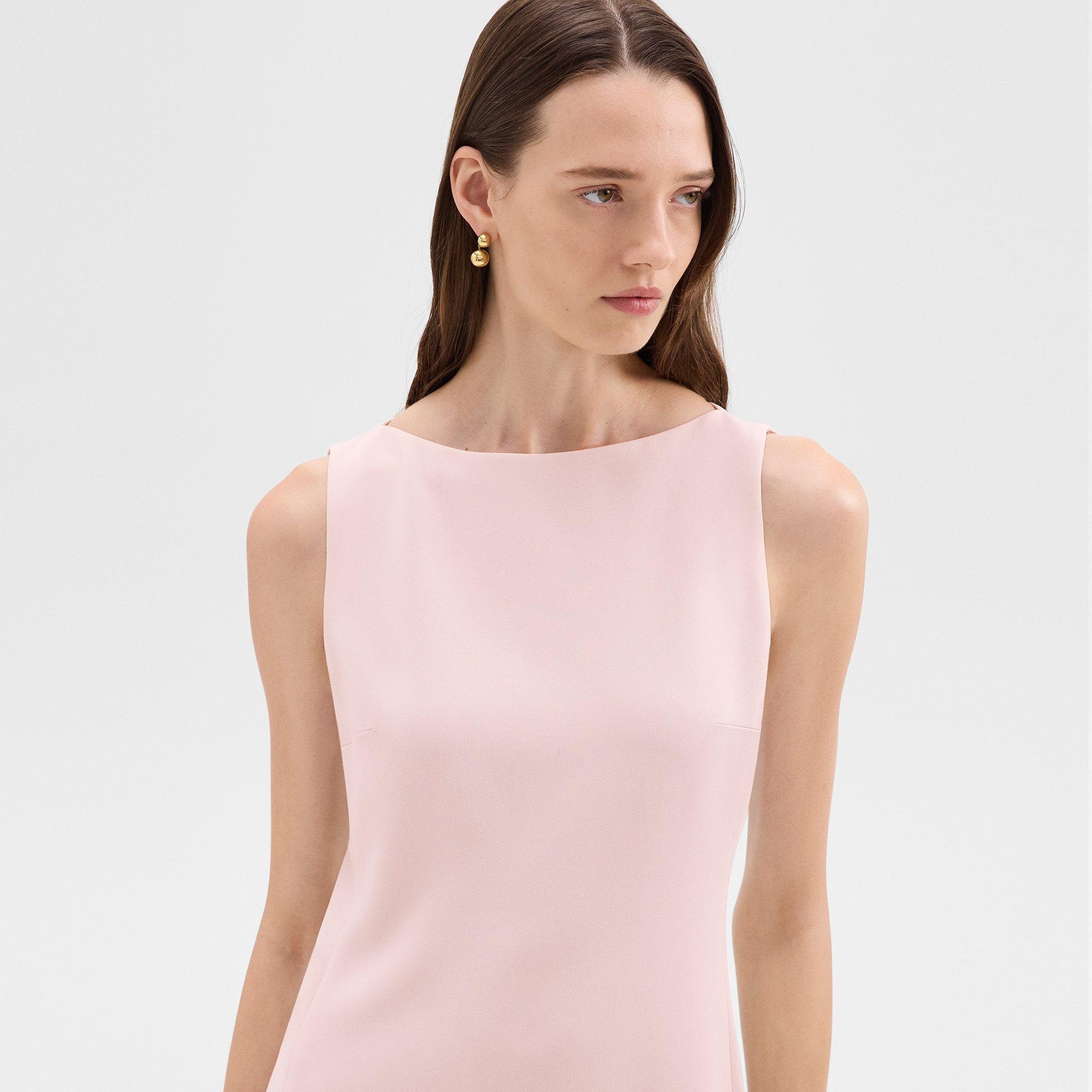 Flared Dress in Admiral Crepe - 5