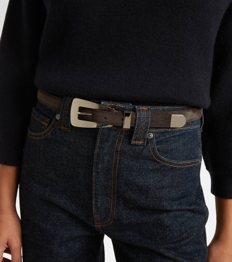 KHAITE Lucca suede belt outlook