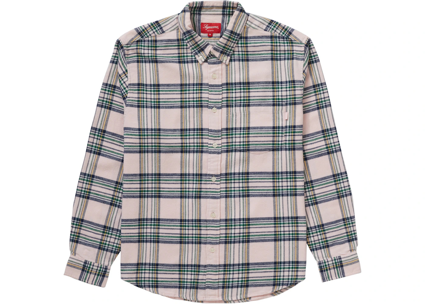 Supreme Tartan Flannel Shirt Pale Pink - 1