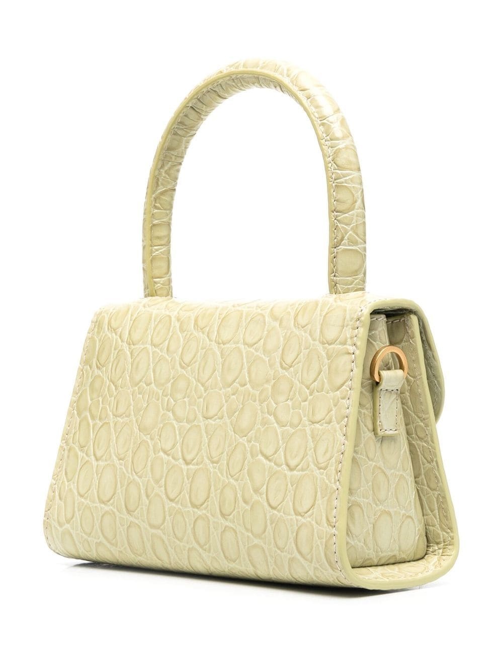 crocodile-embossed leather mini tote bag - 3