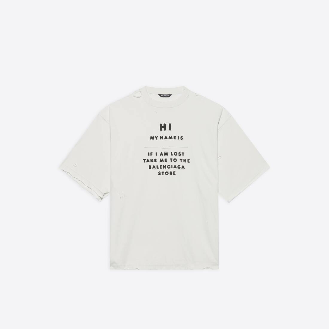 Men's Hi My Name Is Wide Fit T-shirt  in White - 1