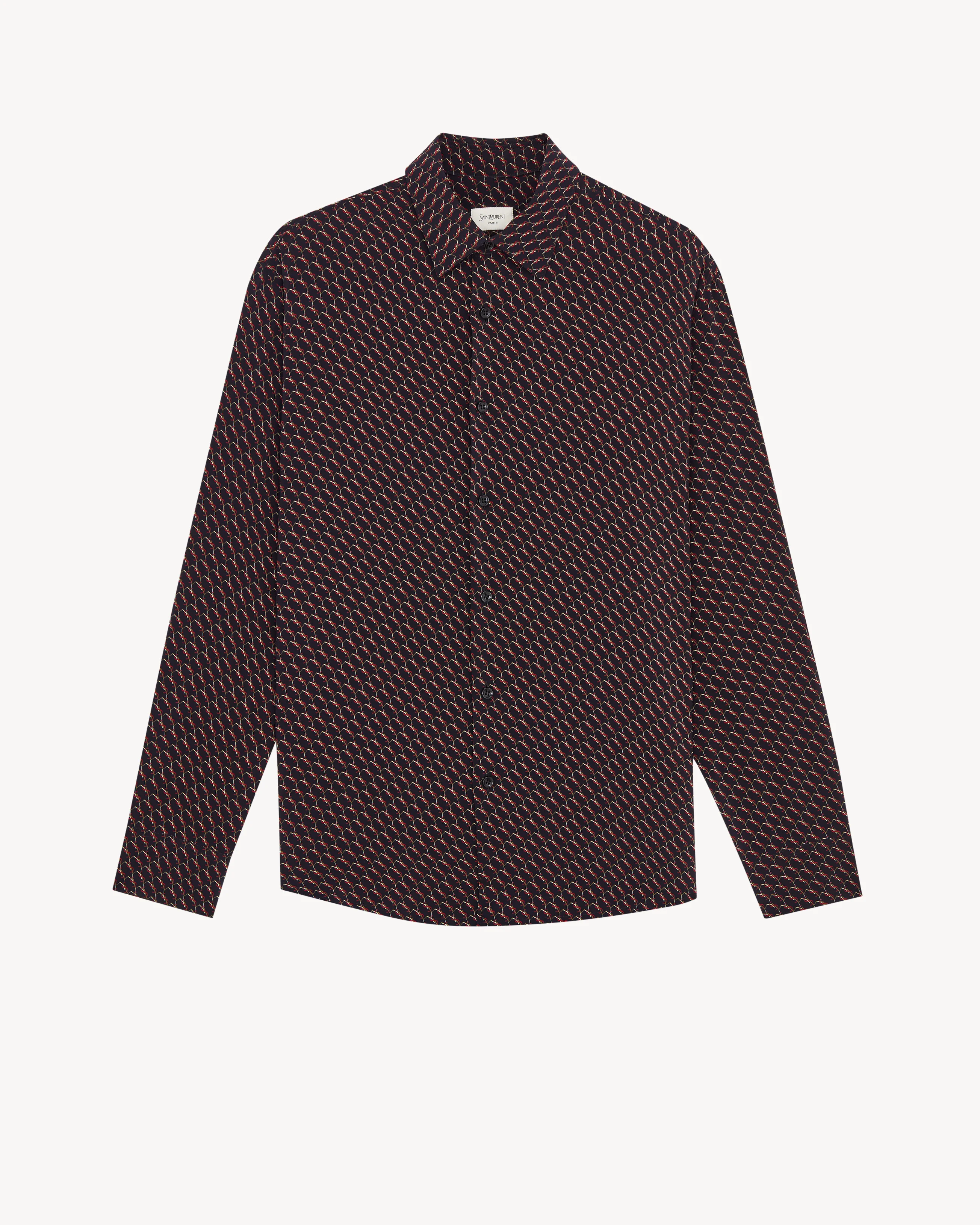 SHIRT IN SILK WITH CASSANDRE ALL OVER - 1