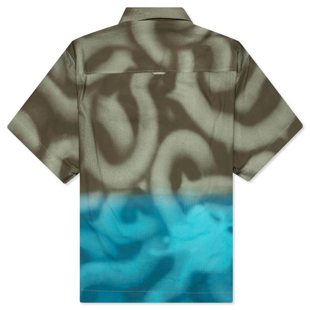 AWAKE NY X MUNDO DIP DYED CAMP SHIRT - BROWN/BLUE - 2