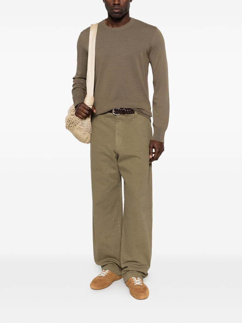 A.P.C. crewneck embroidered sweatshirt outlook