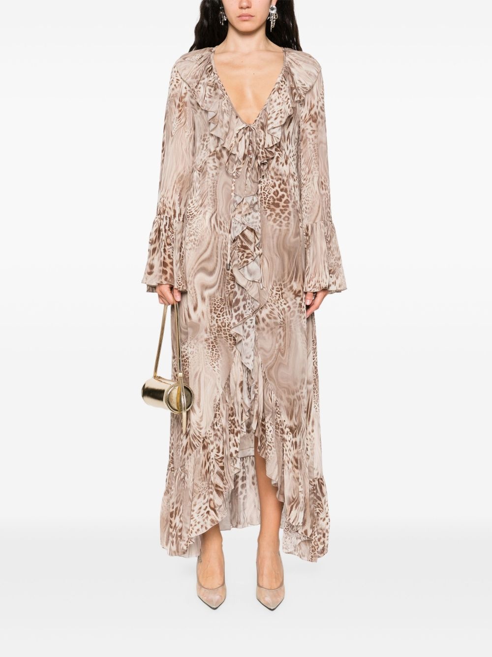 printed chiffon maxi dress - 2
