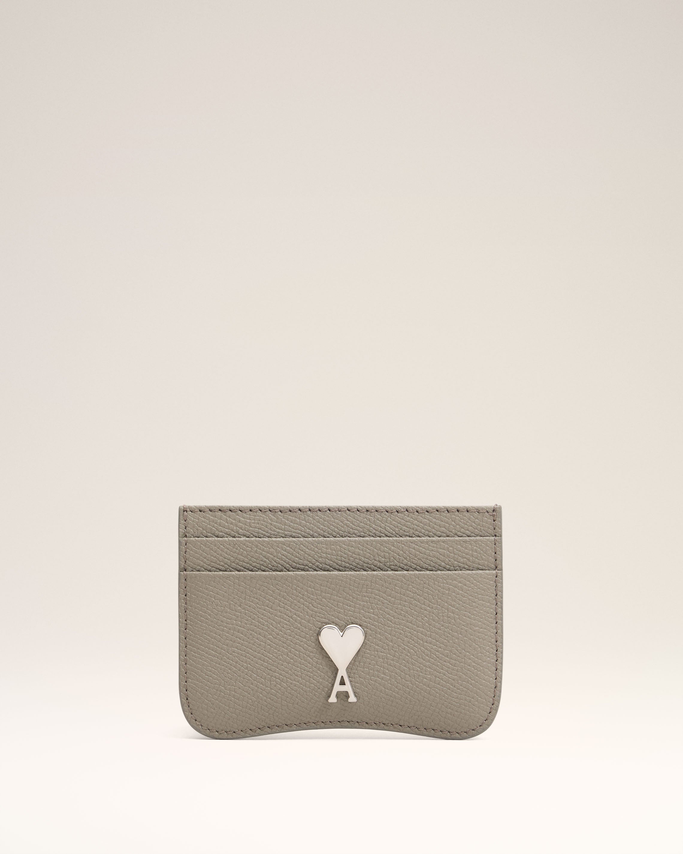 GREY LEATHER PARIS PARIS CARD HOLDER - 1